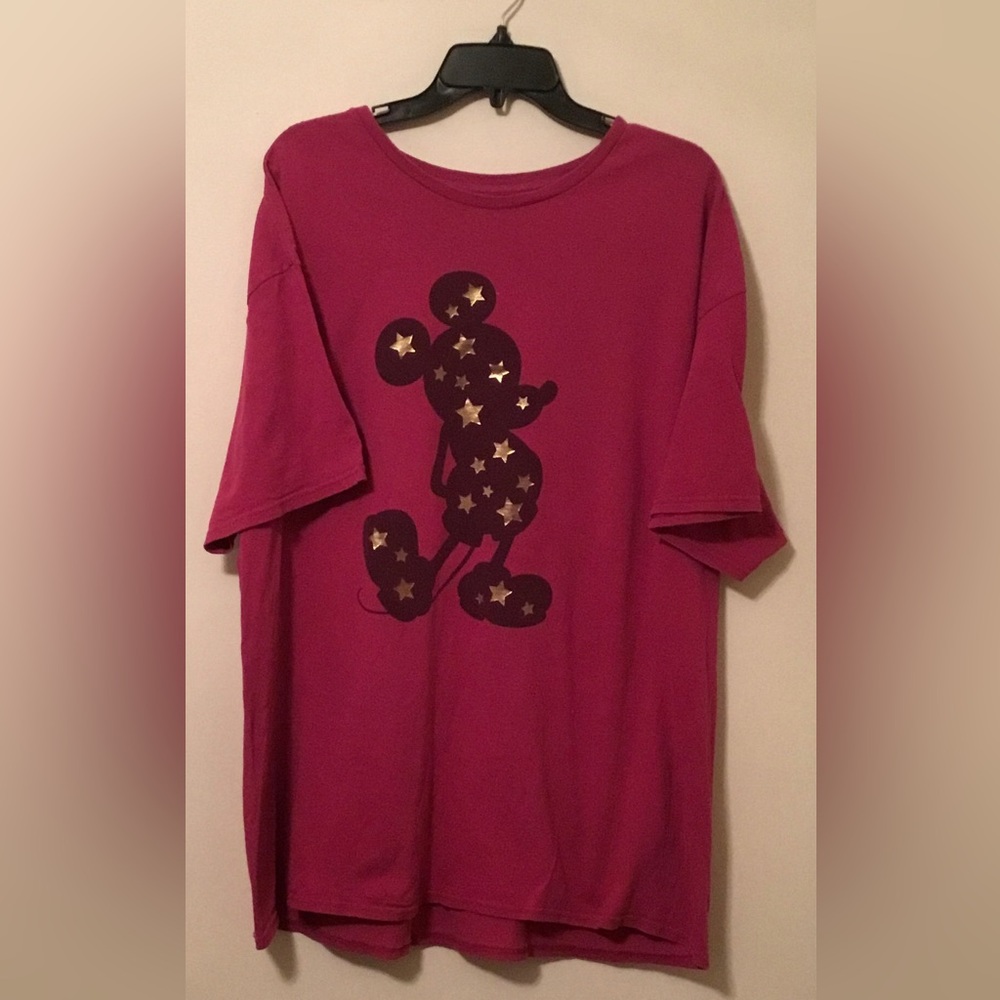 Disney Pink Tee with Gold Star Accents